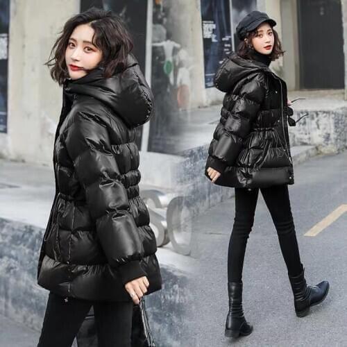 Women 2020 New Winter White Duck Down Coats Female Fashion Solid Color Slim Outwear Ladies Thicken Warm Hooded Jackets P130