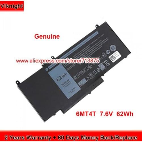 Genuine 6MT4T Battery 79VRK for Dell Latitude E5470 E5570 E5450 E5550 G5M10 8V5GX Laptop 7.6V 8260mAh 62Wh