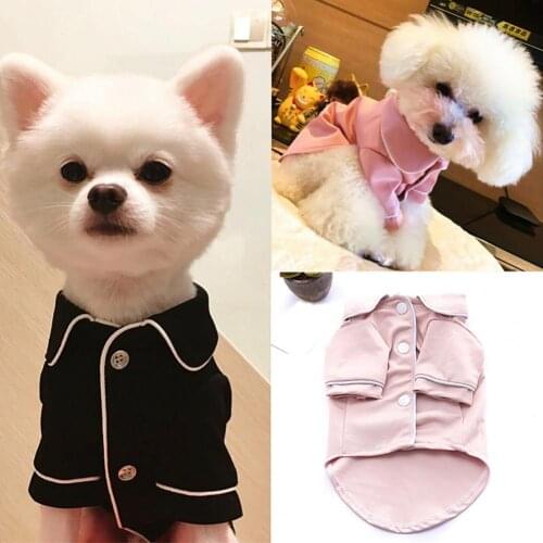 Pet Pajamas Lapel Design Skin-friendly Cotton Dog Two-legged Shirt for Indoor одежда для собак