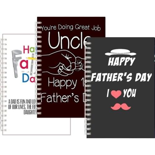 Happy Fathers Day Gifts Spiral Binder Writing Notebook I Love You Daddy DEFINITION OF DAD Printable Art Quotes From Daughter Son