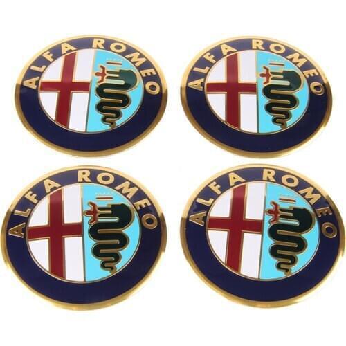 Wheel Hub Center Cover Tires Rim Stickers Decoration for Alfa Romeo 155 156 159 Mito 166 Giulia 147 GT Brera Giulietta Spider