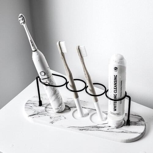 Toothbrush Holder Multifunction Base Frame Storage Rack Toothpaste Cup Shelf Waterproof Pad Wash gargle Mat Bathroom Accessories