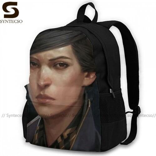Dishonored Backpacks Beautiful Polyester Summer Backpack Unisex Big Bags