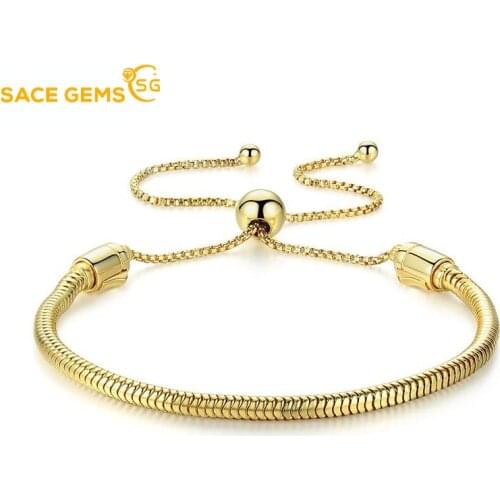 SACE GEMS Golden Bracelets