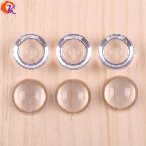 High Quality Glass Accessories 25*11MM 50 Pieces/Lot 3D Round Clear Glass No Adhesive For Bottle Caps Handmade DIY Suppliers