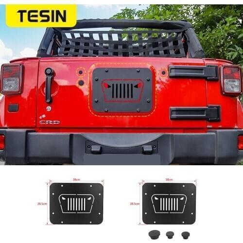 For Jeep Wrangler JK JKU 2007-2017 Sports& Rubicon Spare Tire Carrier Delete Filler Plate Tailgate Plug Rubber Car Accessories