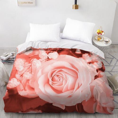 3D Duvet Cover Custom 140x200 200x200 Comforter/Quilt/Blanket case Adult Queen King Bedding For Wedding Flower Drop Ship