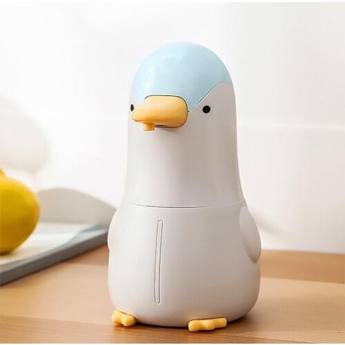 D2 Cute Penguins Automatic Soap Dispensers Child Liquid Soap Dispenser Kitchen Bathroom Touchless Induction Foam Antiseptic Hand
