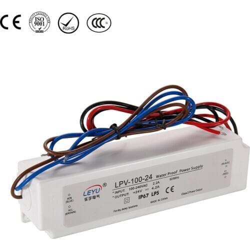 DC12V 8A 100W IP67 Waterproof For Outdoor Use LED Driver Power Supply Converter