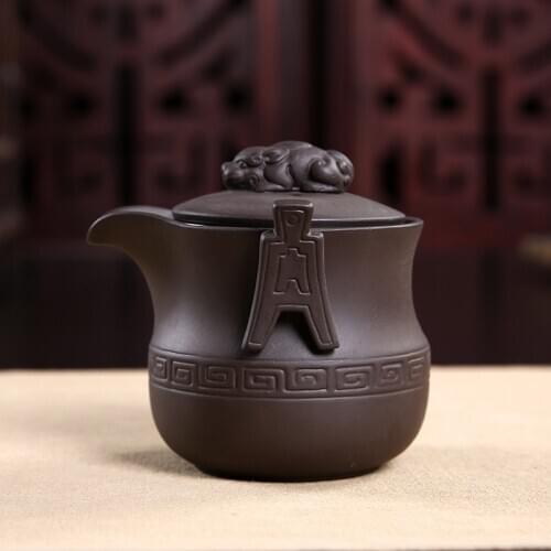 Home Antique Raw Material Purple Clay Teapot Handmade Chinese Kungfu Tea Set Office Teapot with Filter Net Express Cup