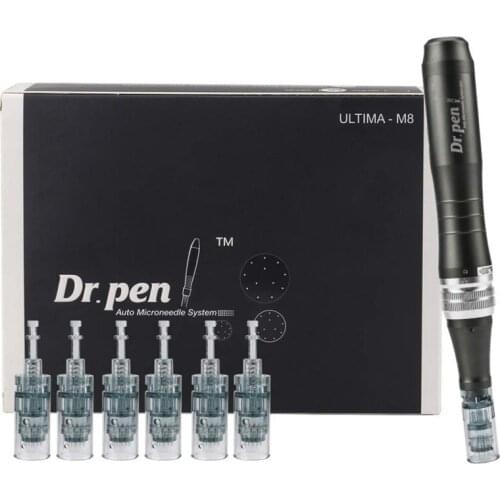 Hot Sale Dr pen Ultima M8 With 10pcs Cartridges Wireless Derma Pen Skin Care Kit Microneedle Home Use Beauty Machine
