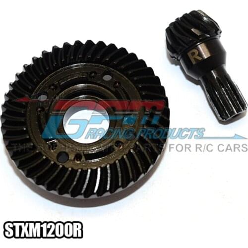 GPM CHROME STEEL REAR SPIRAL BEVEL GEARS For TRAXXAS X-MAXX RC Upgrade