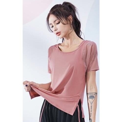 Yoga Crop Top Yoga Clothes Womens Summer High Running Clothes Short Sleeve T-shirt Sports Top Deportivo Mujer Camisetas