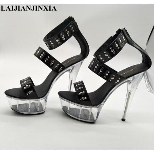 LAIJIANJINXIA Brand fashion women pumps flame high heel pumps shoes for women sexy peep toe high heels sandals party shoes