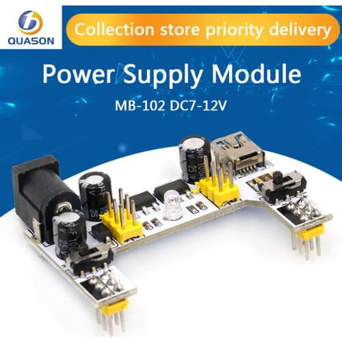 MB102 Mini USB Interface Breadboard Power Supply Module MB-102 Module For Arduino White DC 7-12V 2 Channel Board