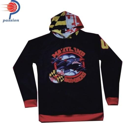 MOQ 5 pcs $36 each Mens High Quality Custom Sublimated Print Sport Baseball Hoodies