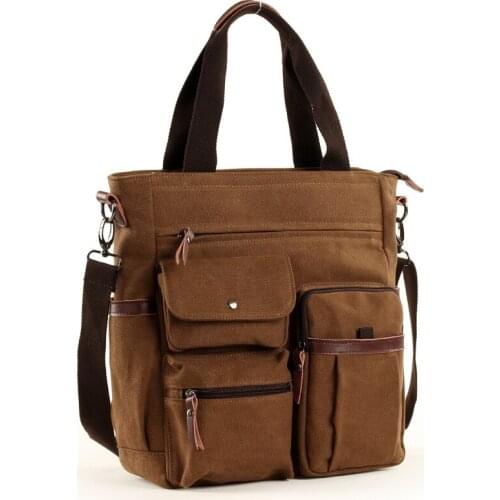 New Mens Casual Shoulder Bag Large Capacity Outdoor Canvas Messenger Bag Mens Business Briefcase