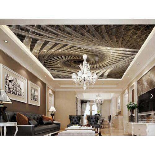 Custom mural wallpaper 3D three-dimensional spiral royal geometric art zenith design decorative painting