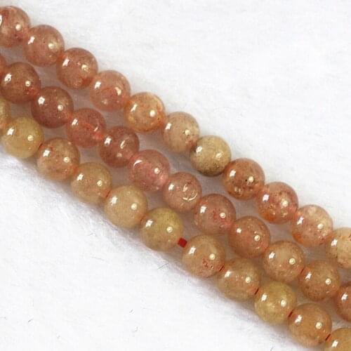 Natural Stone Round Sun Hot Selling 6mm 8mm 10mm 12mm Diy High Grade Jewelry Making Women Diy Loose Beads 15 Inches B117