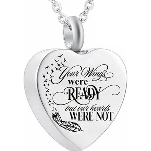 New Heart Cremation Urn Necklace For Ashes - Cremation Jewelry Keepsake Memorial Pendants Gift Dropshipping