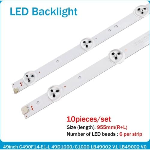 New LED Backlight 12 Lamp strip For Changhong 49" TV LED49C1000N LED49C1080N LB49002 49D1000 C1000 LED49C2000 LB-C490F13