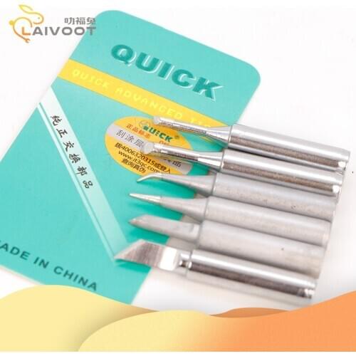 Laivoot Original QUICK Soldering Tips Lead-free 900M Serise Iron Tip Welding Sting 936 936A Soldering Rework Station Tools Kit