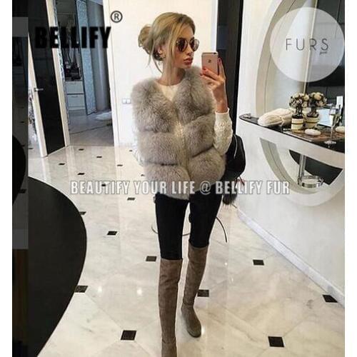 British Style Stunning Short sexy Natural fox fur vest classic three rows Beautiful boutique real fox fur gilets wholesale