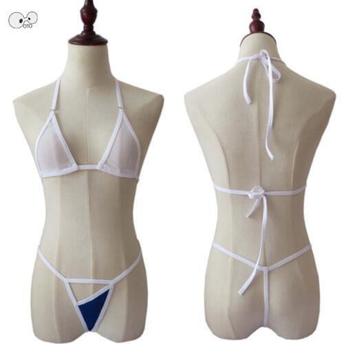 Transparent HOT Sunbath Beachwear Micro Bikinis Suit 2019 Sexy WomenS Thong Swimwear Extreme G-String Solid Bandage Swimsuit