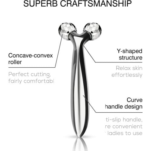 Roller Massager 360 Rotate Thin Face Full Body Shape Massager Lifting Wrinkle Remover Facial Massage Tool Y Shape Massager