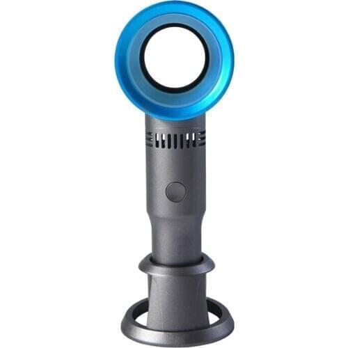 Handheld Leafless Bladeless Fan USB 2000mAh Detachable Base for Office Quiet