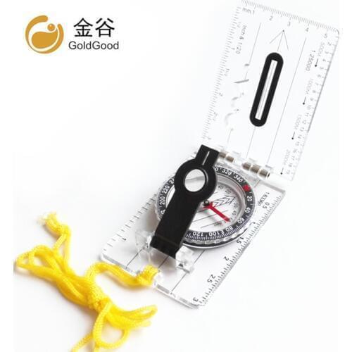 Foldable multi-function map scale compass