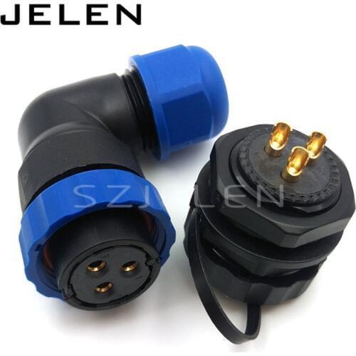 SD20 waterproof connector 2 3 4 5 6 7 8 9 10 12 14 pin connector ip68 automotive cable connector male female connector