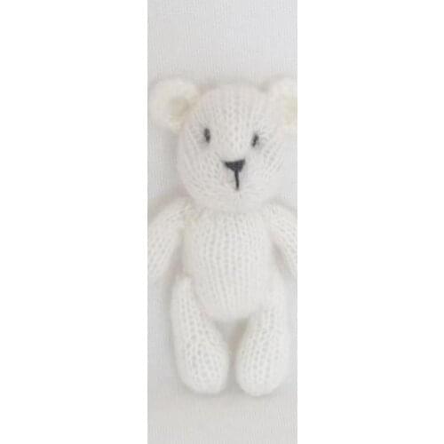 Hand Knitted Mini Teddy Bear Crochet Bear Baby Photo Prop Toys Stuffed Bear Toy Newborn Teddy Toy Photography Props