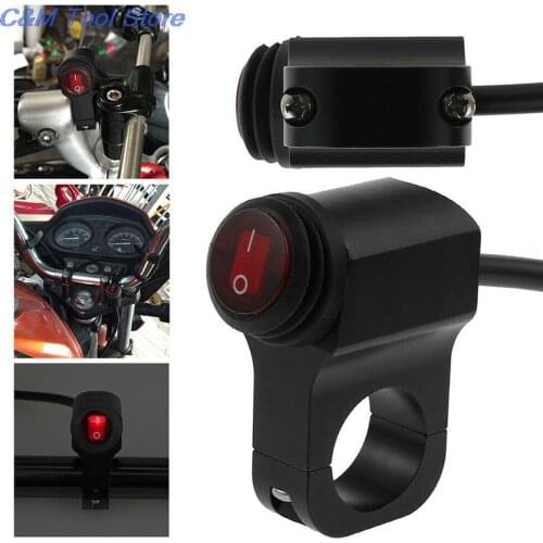 12V 10A Motorcycle Off Switch Aluminum-alloy Black Universal Car Accessories Waterproof Handlebar Headlight Fog Spot light On