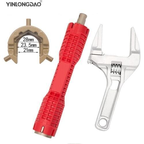 YINLONGDAO Multi-function Adjustable large Open Wrench Water Pipe Wrench Faucet Sink Installation Spanner Bathroom Repair Tool