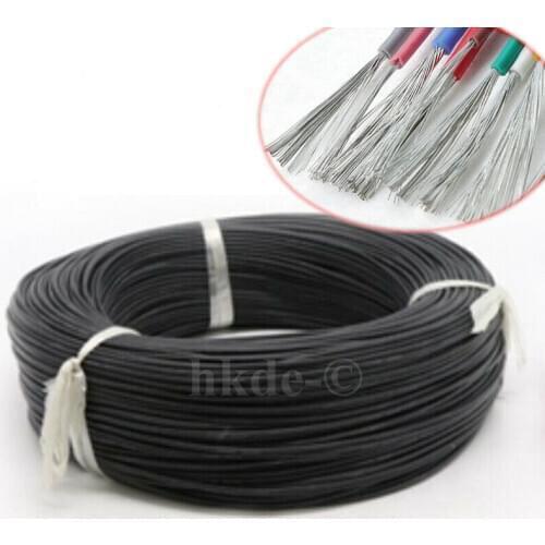 1-50Meters Black UL3239 Silicone Wire Ultra Flexiable Cable High Temperature Test Line Wire 14/16/18/20/22/24/26/28/30AWG