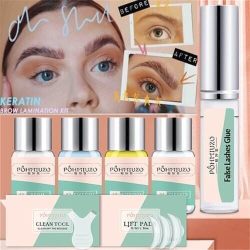 1 Set Eyelash & Brow Lift Perming Pads Extension Kit Curling Brow Lamination Starter Kit Eye lash Glue Wave Lotion