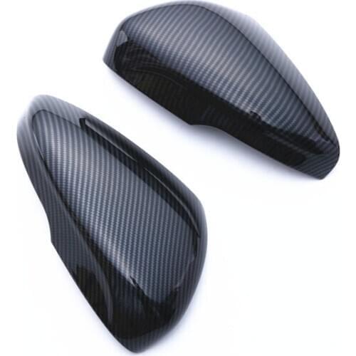2pcs Carbon Car Rearview Mirror Side Mirror Cover ABS Case Car Styling Trim for Ford Focus 4 IV MK4 2018 2019