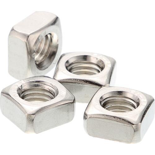 50PCS DIN557 M3 M4 M5 M6 M8 M10 304 Stainless Steel Square Nut (NOT Cheap Galvanization) HW052