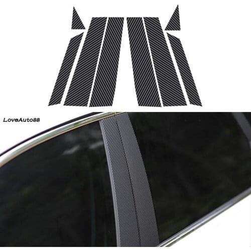 Car Body Middle Column Side Cover Frame Trim Sticker Exterior Accessorie Window Frame For Volkswagen VW Jetta MK7 2019 2020 2021