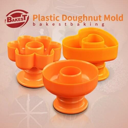 BAKEST 2pcs per lot ABS Plastic Doughnut Mold Fondant Cake Desserts Donut Mould DIY Bread Cutter Multiple Size For Choose
