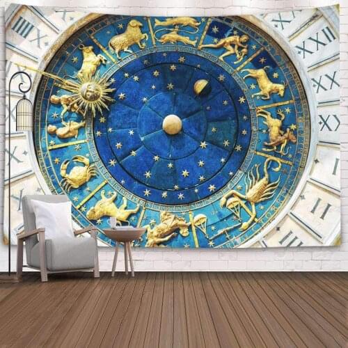 Tablecloth Room Decoration St Marks Square San Venice Detail Face Astrological Art