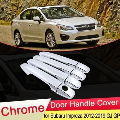 For Subaru Impreza GJ GP G4 VA 2012 2013 2014 2015 2016 2017 2018 2019 Chrome Door Handle Cover Trim Car Stickers Accessories