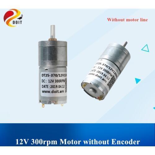 DT25-370 12V DC Motor 300rpm without Encoude phi 4mm Deceleration Motor High Torque Motor for Tank Car Chassis Robot Toy Part