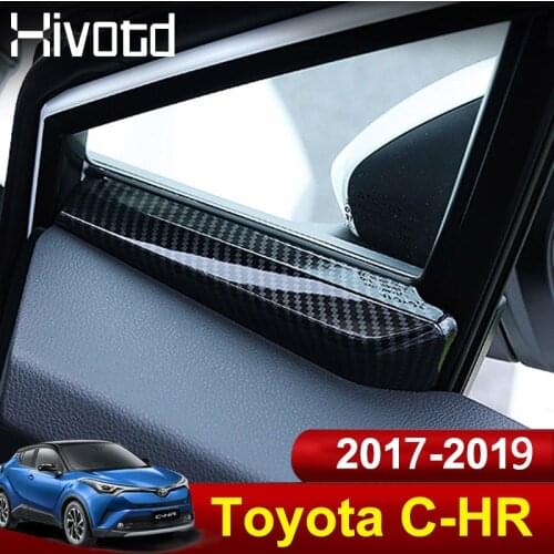 Hivotd For Toyota C-HR CHR 2019 2018 2017 ABS Plastic Front Door Window A column frame Cover Trim Interior Mouldings Accessories