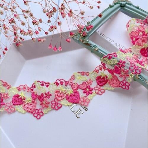 2 Meters/lot Width 4.5cm Delicate Lace Trim Water Soluble Lolita Clothing Ribbon Embroidered Applique DIY Garment Accessories