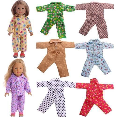 13 Set Doll Pajamas Suitable For Autumn & Winter For 18 Inch &New Born Baby Generation Birthday Girls Toy Gifts