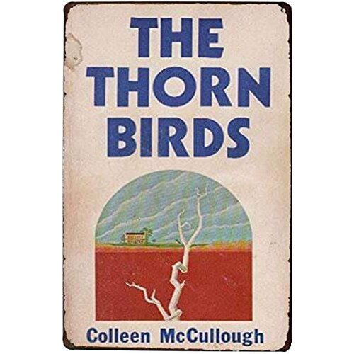 Metal Wall Sign Landscape Picture The Thorn Birds Family Bedroom Interior Wall Decoration Art Retro Metal Sign 8X 12 Inches