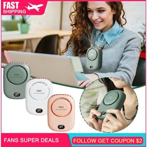 Hanging Neck Fan Mini Cooler Usb Rechargeable Ventilador Outdoor Travel Handheld Portable Silent Cooling Fans