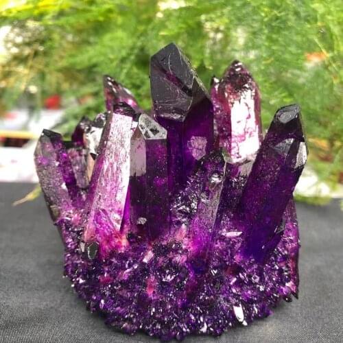 Natural Crystals Quartz Amethyst Cluster Freeform Energy Reiki Stones Room Home Office Aquarium Decoration Accessories Gemstone